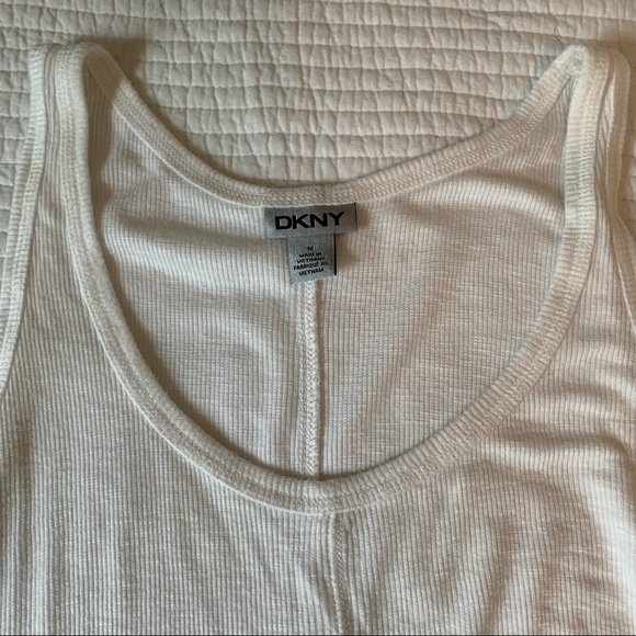 DKNY white loose tank top in white - Picture 4 of 11